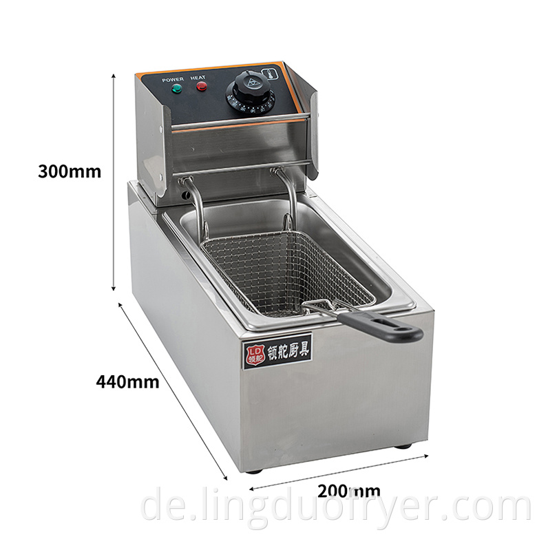 4l Single Basket Electric Fryer Size